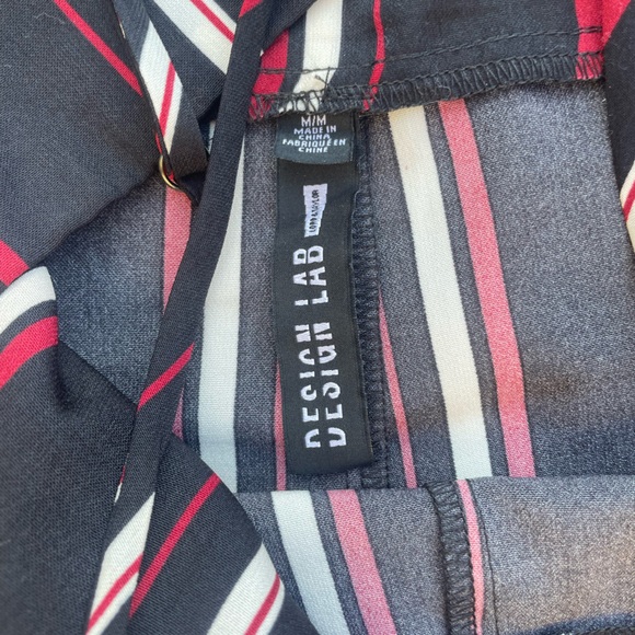 Design Lab Striped Jumpsuit/Romper (M) Black, red and white - Picture 3 of 3